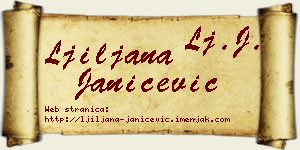 Ljiljana Janićević vizit kartica